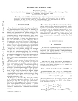 Fermionic Dark Stars Spin Slowly