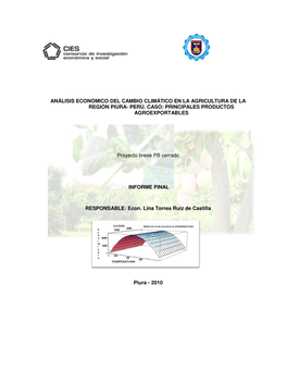 Análisis Económico Del Cambio Climático En La Agricultura De La Región Piura - Perú