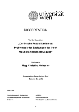 Dissertation