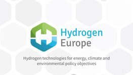Hydrogen Technologies for Energy, Climate and Environmental Policy Objectives