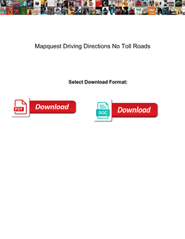 Mapquest Driving Directions No Toll Roads