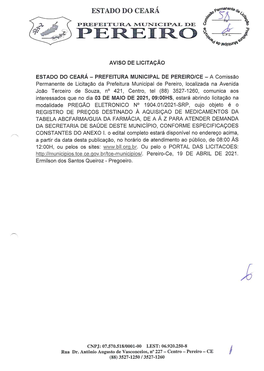 ESTADO DO CEARÁ PREFEITURA MUNICIPAL DE /5R% 3