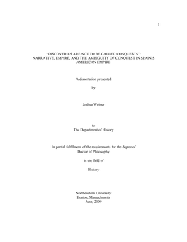 Narrative, Empire, and the Ambiguity of Conquest in Spain's American