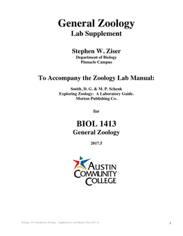 Zoology Lab Manual