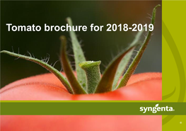 Tomato Brochure for 2018-2019