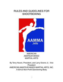 Rules and Guidelines for Shootboxing