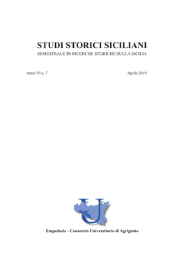 Studi Storici Siciliani Semestrale Di Ricerche Storiche Sulla Sicilia