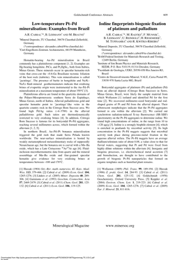 Low-Temperature Pt–Pd Mineralisation: Examples from Brazil Iodine Fingerprints Biogenic Fixation of Platinum and Palladium