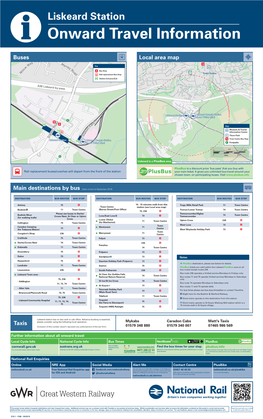 Liskeard Station I Onward Travel Information Buses Local Area Map
