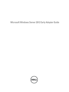 Microsoft Windows Server 2012 Early Adopter Guide Notes, Cautions, and Warnings