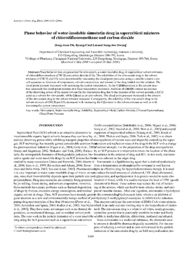 Phase Behavior of Water-Insoluble Simvastatin Drug in Supercritical Mixtures of Chlorodifluoromethane and Carbon Dioxide