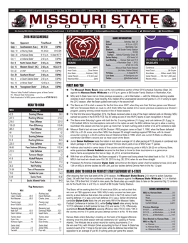 MISSOURI STATE (2-0) at KANSAS STATE (1-1) | Sat., Sept