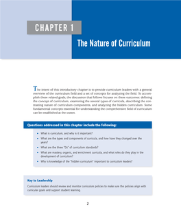 Definitions of Curriculum