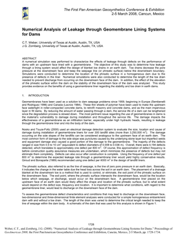 Numerical Analysis of Leakage Through Geomembrane Lining Systems for Dams