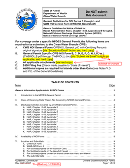 General Guidelines for NOI Forms B Through L and CWB NOI General Form (CWBNOI General.Pdf)