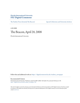 The Beacon, April 28, 2008 Florida International University