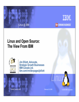 Linux and Open Source: the View from IBM