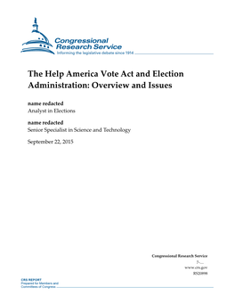 The Help America Vote Act and Election