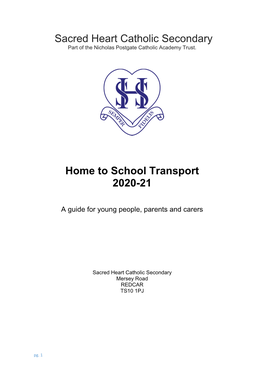 Sacred Heart Catholic Secondary Home to School Transport 2020-21