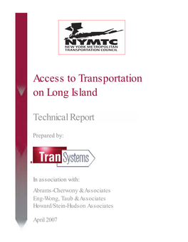 Access to Transportation on Long Island