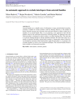 An Automatic Approach to Exclude Interlopers from Asteroid Families