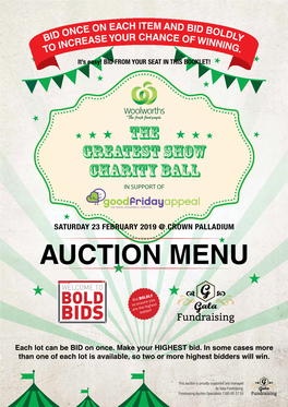 Auction Menu