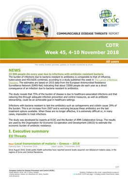 Week 45, 4-10 November 2018 CDTR