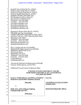 COMPLAINT 25 V