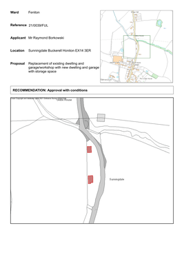 Ward Feniton Reference 21/0039/FUL Applicant Mr