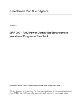 Power Distribution Enhancement Investment Program – Tranche 4