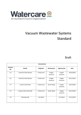 Vacuum Wastewater Systems Standard