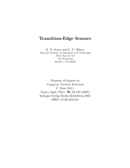 Transition-Edge Sensors