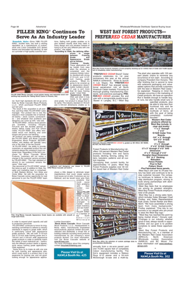 West Bay Forest Products— Preferred Cedar Manufacturer