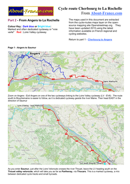 Cycle Route Cherbourg to La Rochelle from About-France.Com