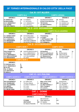 Calendario Calcio