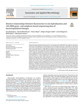 Distinct Relationships Between Fluorescence in Situ Hybridization