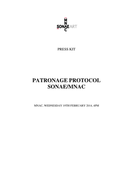 Patronage Protocol Sonae/Mnac