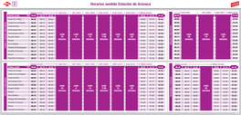 Horarios Sentido Estación De Aravaca