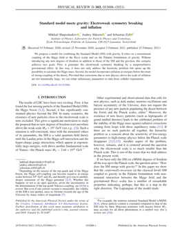 Standard Model Meets Gravity: Electroweak Symmetry Breaking and Inflation