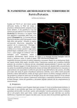 Il Patrimonio Archeologico Nel Territorio Di Santa Panagia