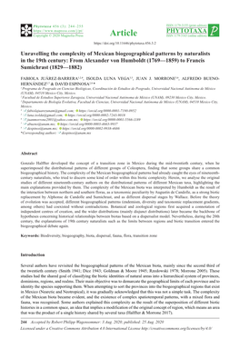 Unravelling the Complexity of Mexican Biogeographical Patterns