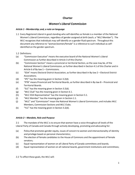 Charter Women's Liberal Commission