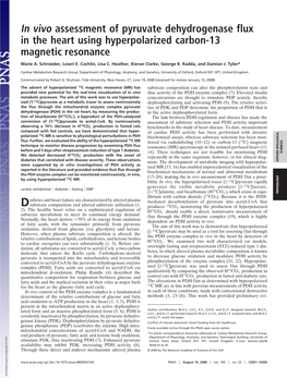 In Vivo Assessment of Pyruvate Dehydrogenase Flux in the Heart Using Hyperpolarized Carbon-13 Magnetic Resonance