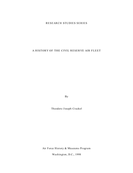 Research Studies Series a History of the Civil Reserve