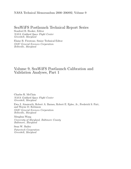 Solar Data Analysis for Seawifs Calibration