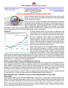 Value Vs. Growth Stock Outlook & Action Plan