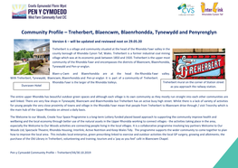 Community Profile – Treherbert, Blaencwm, Blaenrhondda, Tynewydd and Penyrenglyn