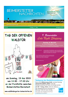 Mitteilungsblatt KW 19