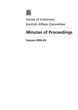 Minutes of Proceedings