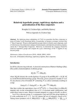 R. Ji, C. Ogle, and B. Ramsey. Relatively Hyperbolic